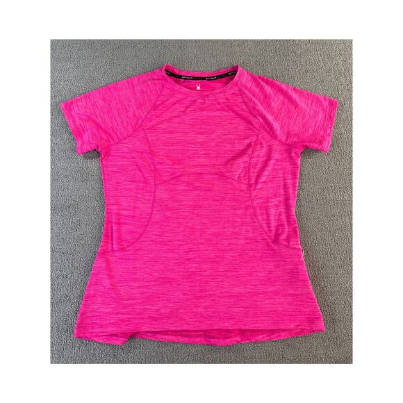 Spyder Active Top T-Shirt Athleisure Workout Gym Running Hot Pink Size Medium - Picture 1 of 9
